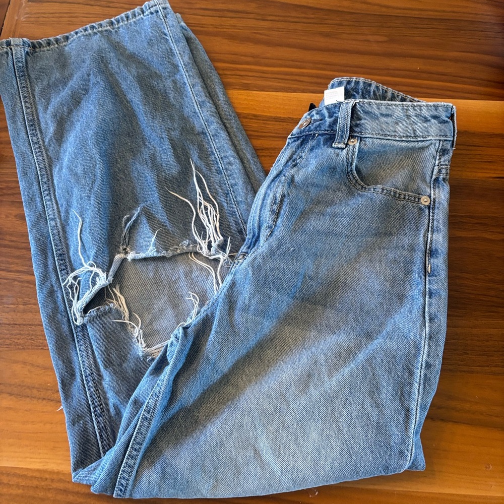 Light Blue Distressed Jeans